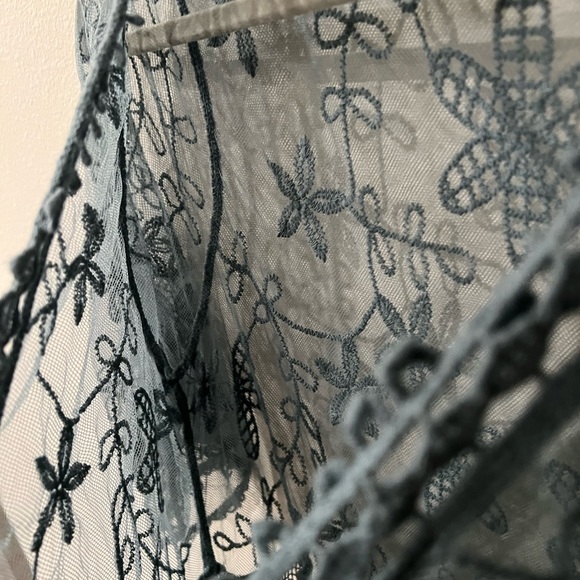 Turquoise, lace cover up - Picture 2 of 2